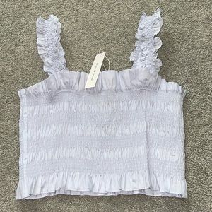 Lavender smock crop top